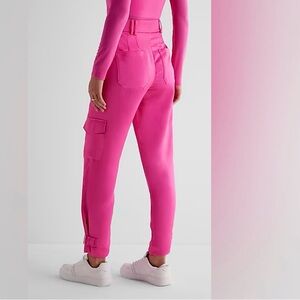 *NEW* EXPRESS High-waisted Satin Cargo Ankle Pant - Size 10 Long